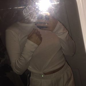 super cute white brandy melville tee